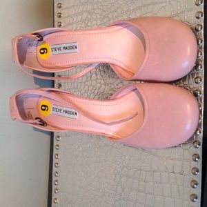 Steve Madden maryjane pink leather pumps size 9 NEW